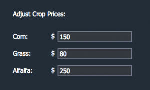 Adjust Crop Prices